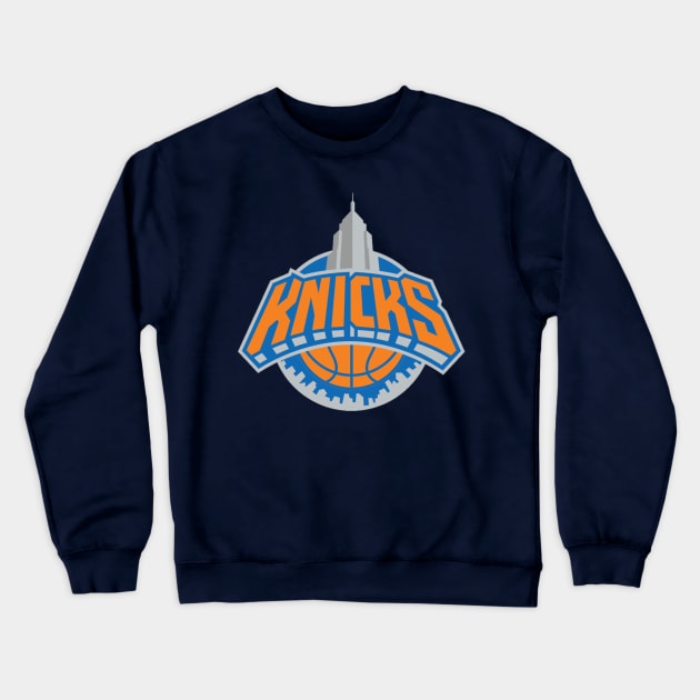 Retro Knicks On The City Crewneck Sweatshirt by The Choosen One